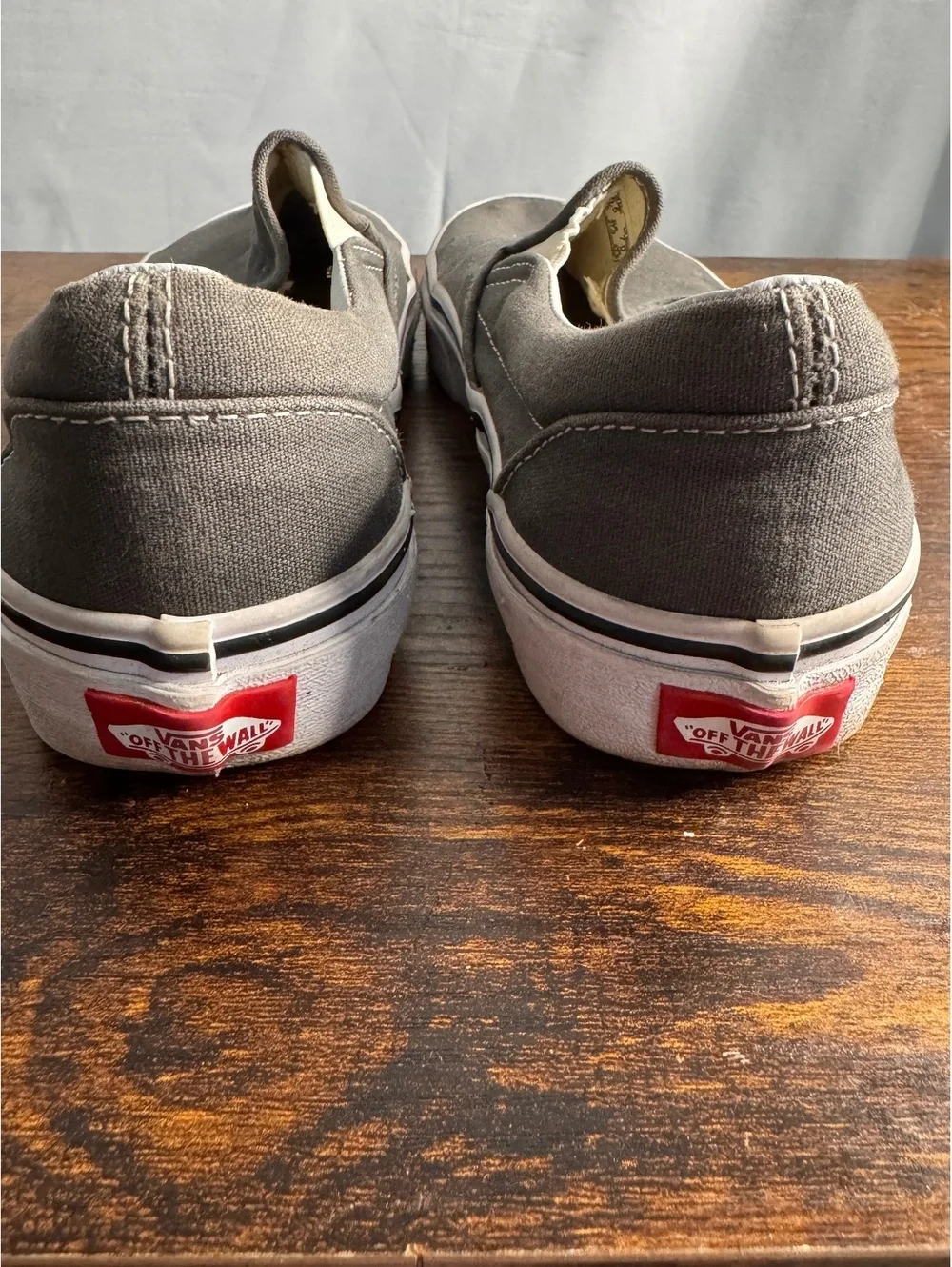 Vans Classic Slip-On Gray Canvas Shoes Men’s 5.5 Women’s 7 Sneakers